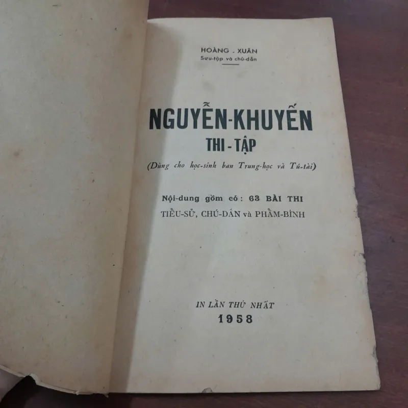 NGUYỄN KHUYẾN THI TẬP - HOÀNG XUÂN 755866