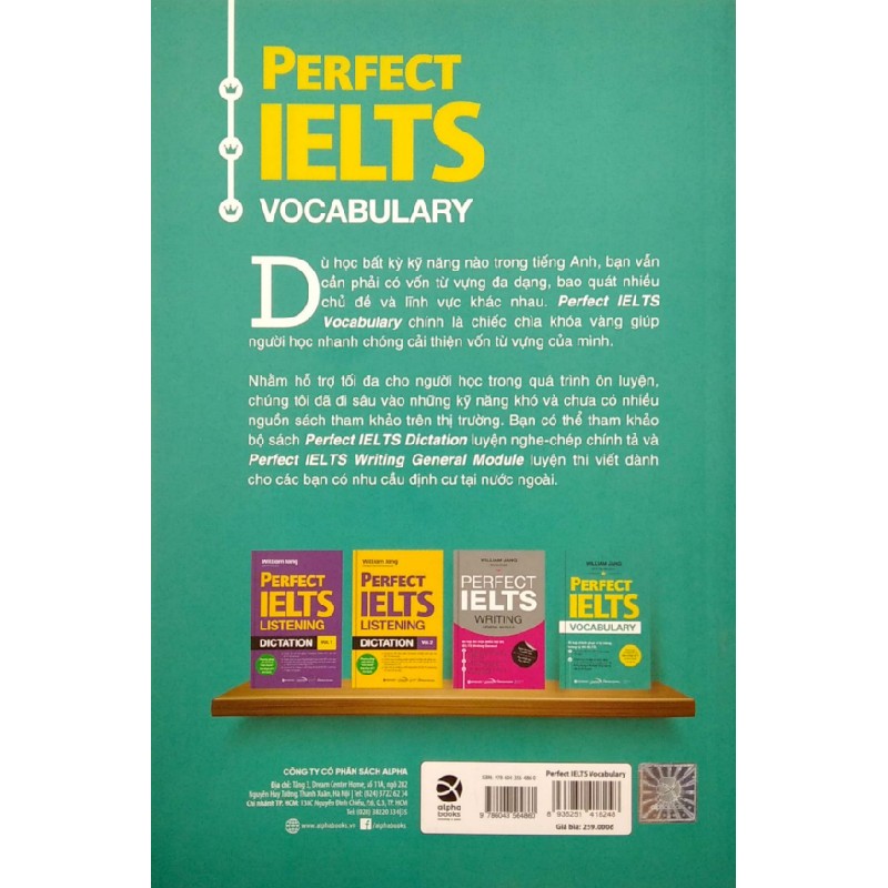 Perfect IELTS Vocabulary - Bí Kíp Chinh Phục 4 Kỹ Năng Trong Kỳ Thi IELTS - William Jang 154852