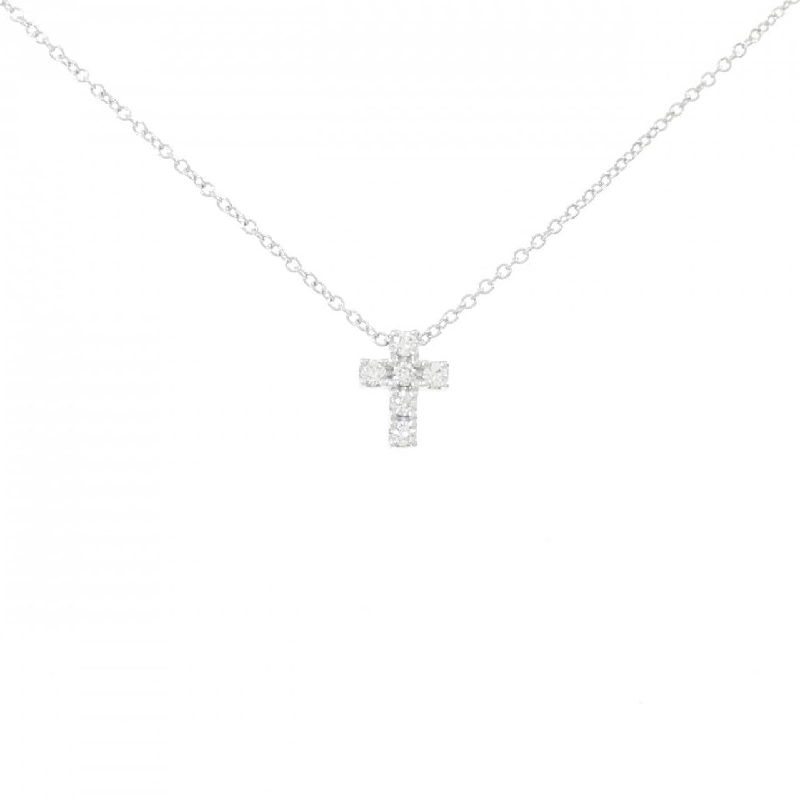 K18WG Dây chuyền kim cương chéo 0.10CT - Hàng hiệu Chính hãng 864570