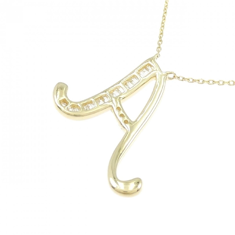 K18YG Chữ cái A Dây chuyền kim cương 0.15CT - Hàng hiệu Chính hãng 865857