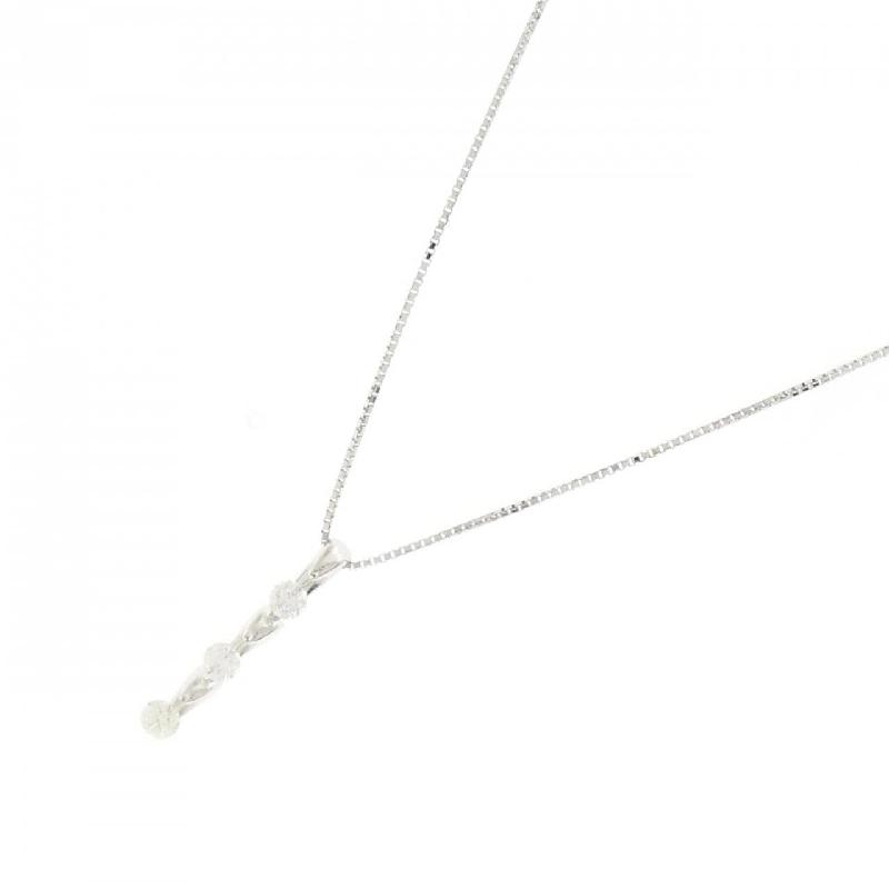 K18WG Dây chuyền kim cương ba viên 0.31CT - Hàng hiệu Chính hãng 863871