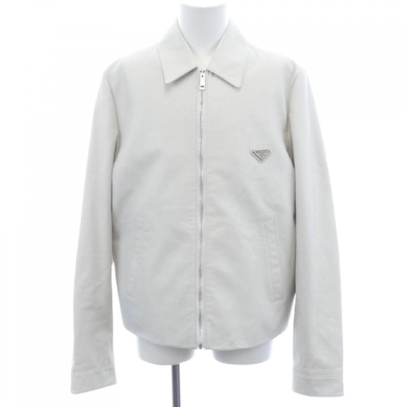 Áo khoác da PRADA với logo hình tam giác UPW463 S231 1WDV - Hàng hiệu Chính hãng 887009