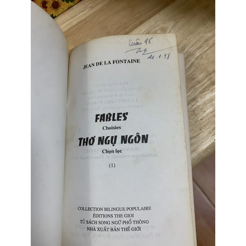 Thơ Ngụ Ngôn La Fontaine - Song ngữ Việt Pháp 925628