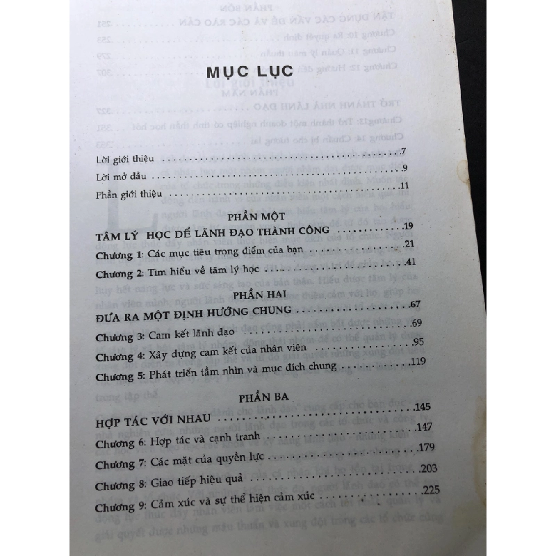 Tâm lý học dành cho lãnh đạo 2010 mới 80% bẩn nhẹ Dean Tjosvold và Mary M.Tjosvold HPB3107 TÂM LÝ 193623