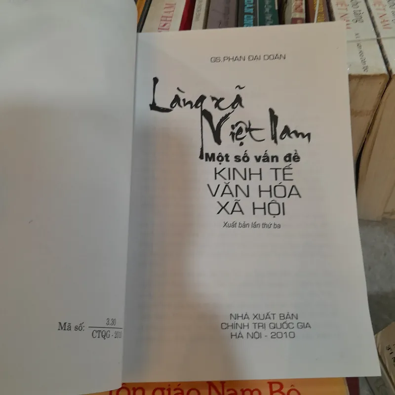 LÀNG XÃ VIỆT NAM, MỘT SỐ VẤN ĐỀ KINH TẾ, VĂN HÓA, XÃ HỘI - PHAN ĐẠI DOÃN 697062