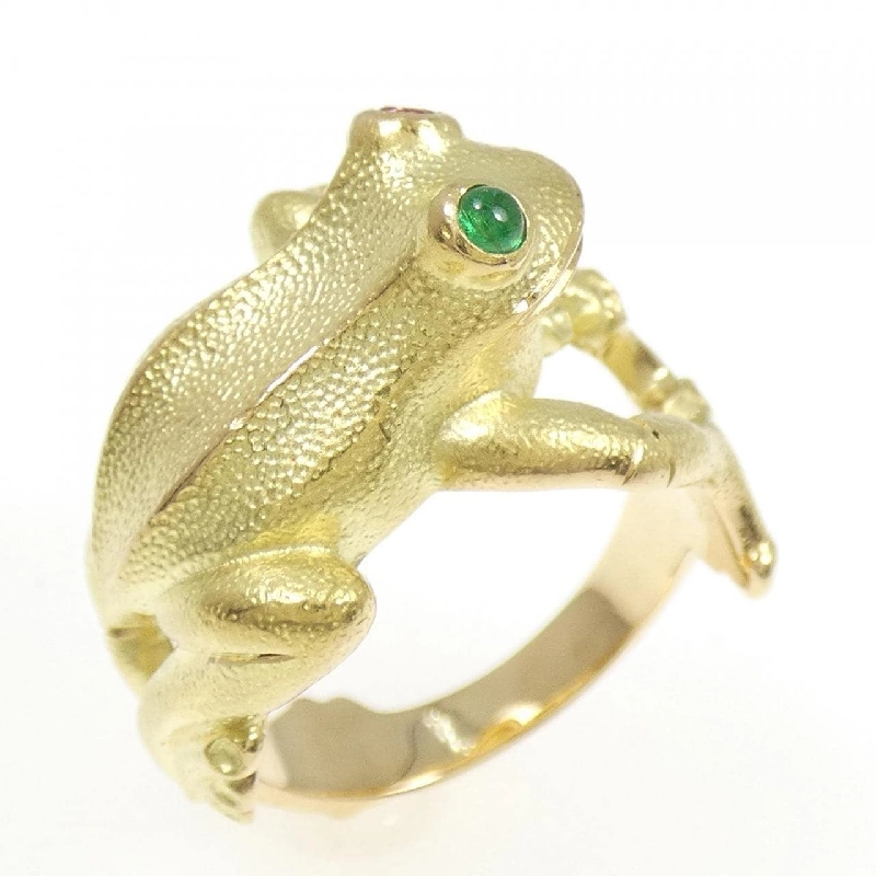 Nhẫn ngọc lục bảo K18YG - Hàng hiệu Authentic 855018