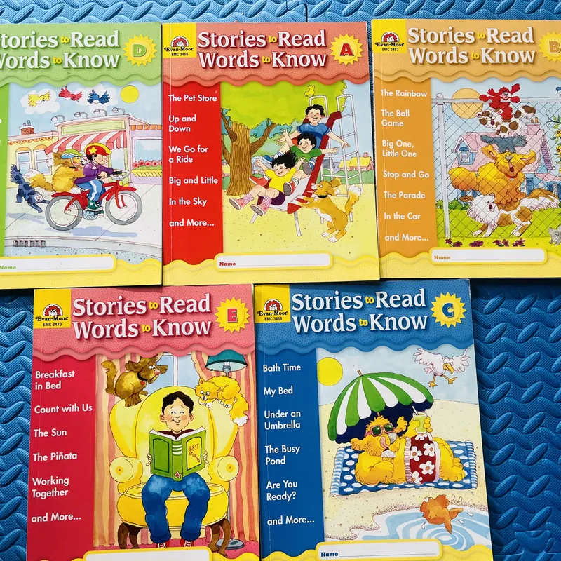 Set 5 cuốn Stories to Read – Words to Know (A–E) của Evan-Moor 717104