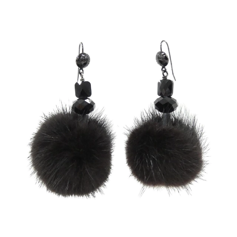 Bông tai nhung đen Louis Vuitton 626478