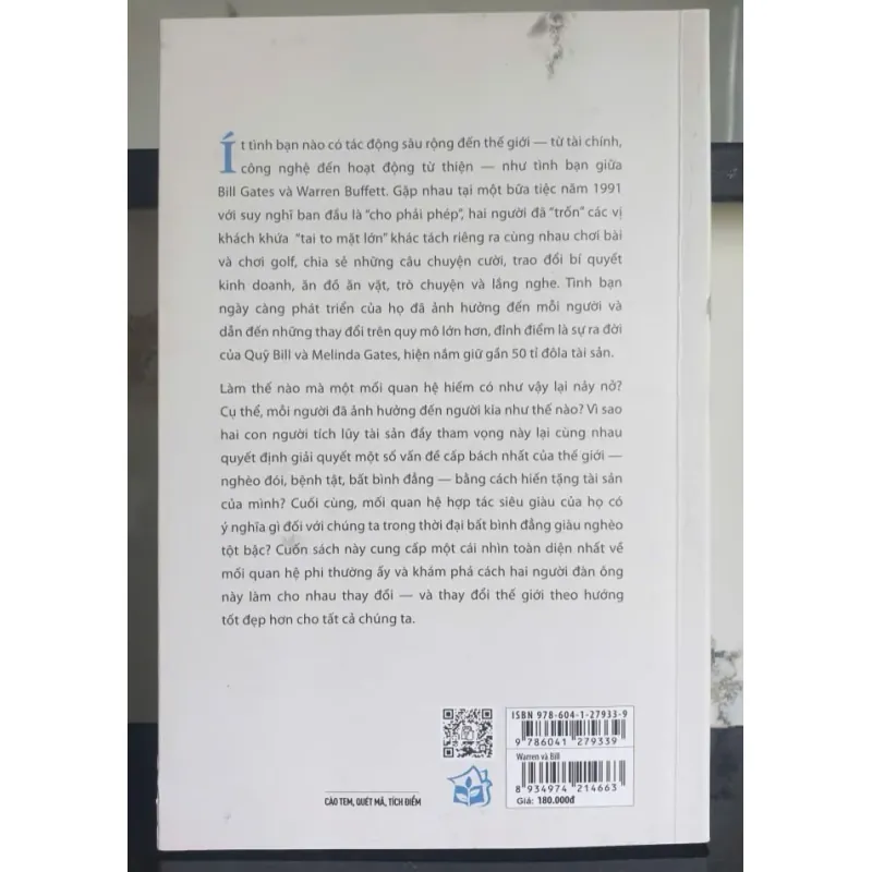 Warren and Bill - Gates, Buffett và tình bạn đã thay đổi thế giới 958255