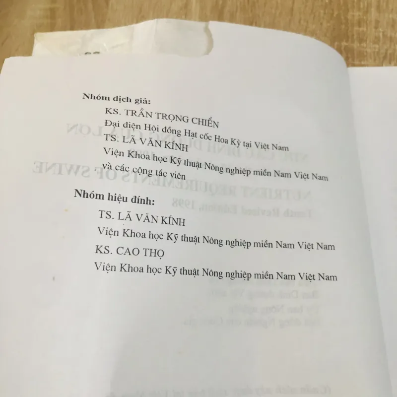 NHU CẦU DINH DƯỠNG CỦA LỢN 990562