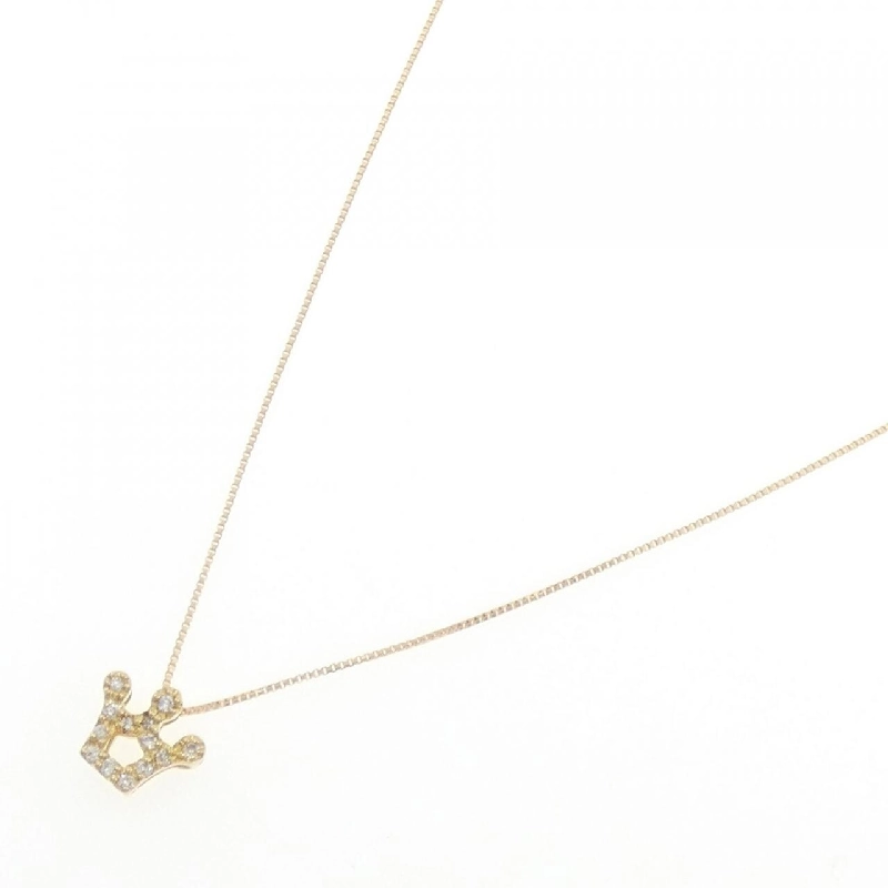 K18YG Vương miện Dây chuyền Kim cương 0.08CT - Hàng hiệu Chính hãng 859531