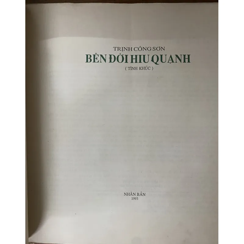 Tập nhạc: Bên Đời Hiu Quạnh- Trịnh Công Sơn 1024411