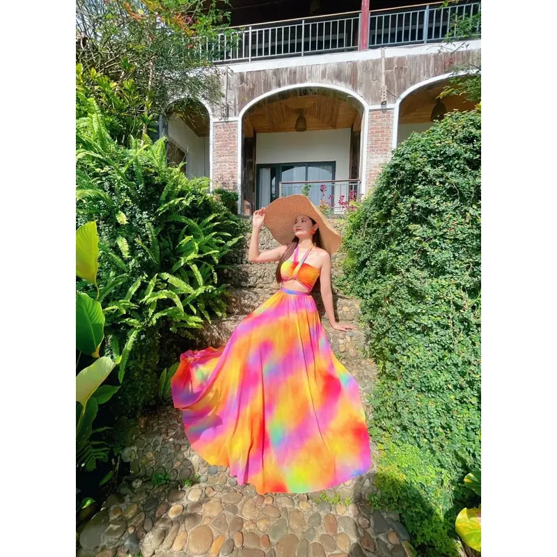 Đầm maxi loang hàng loại 1 693488