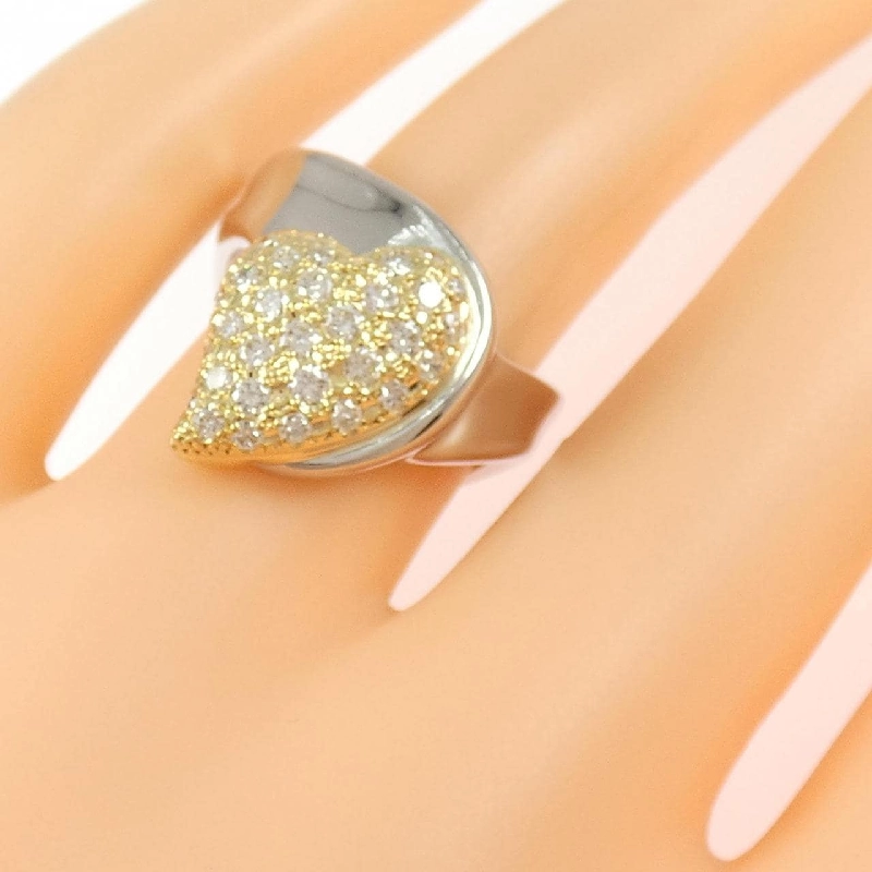 Nhẫn kim cương PT900/K18YG 0.67CT - Hàng hiệu Authentic 848053