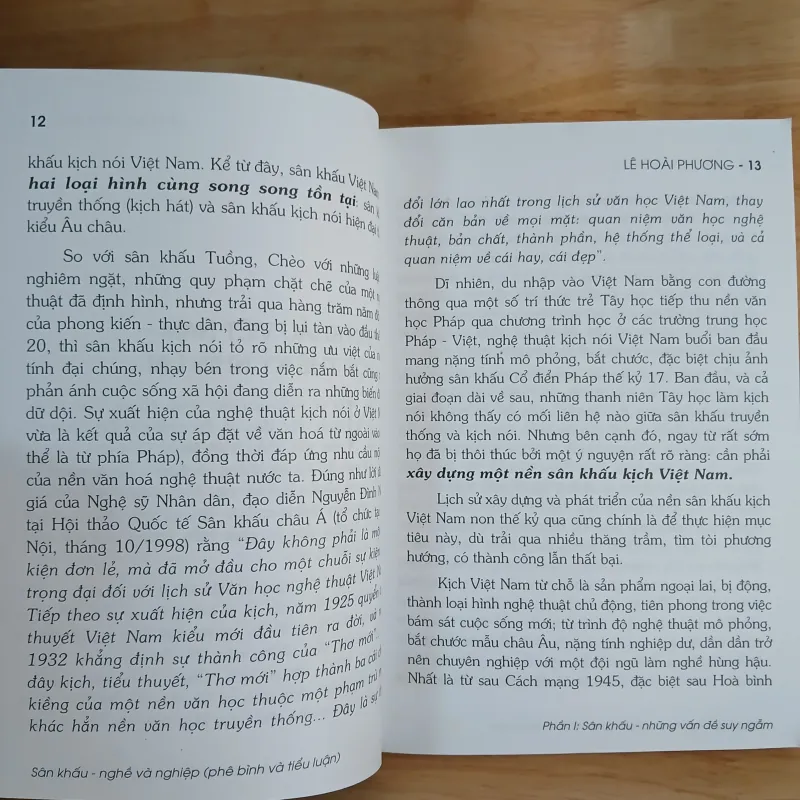Sân Khấu Nghề & Nghiệp (Phê Bình & Tiểu Luận) - TS Lê Hoài Phương 780723