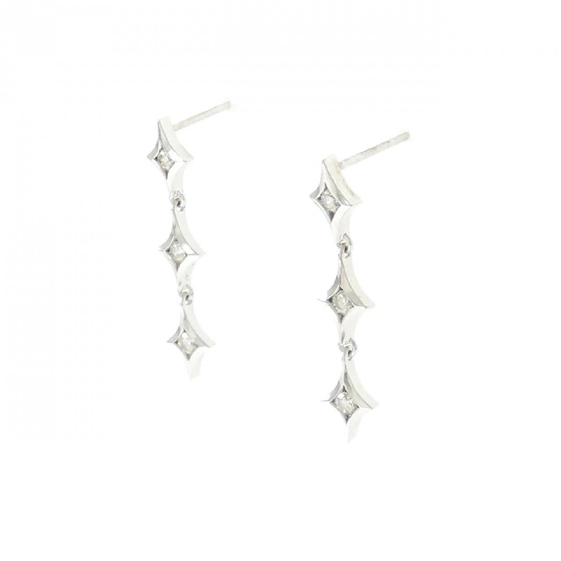 K18WG Bông tai kim cương 0.24CT - Hàng hiệu Authentic 873575