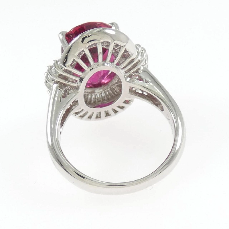 Nhẫn tourmaline rubelite PT900 5.912CT - Hàng hiệu Authentic 851449