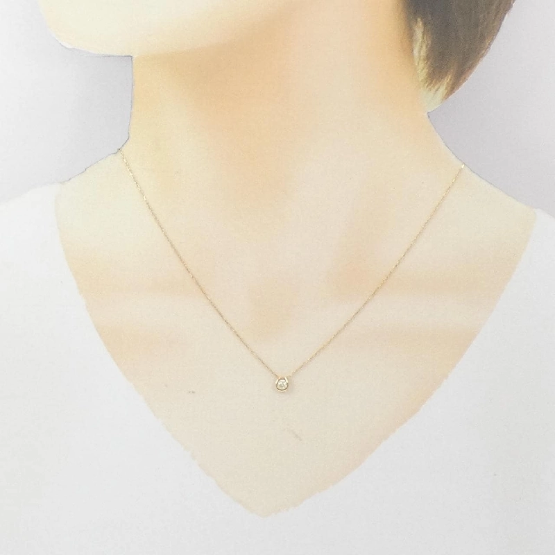 K18YG Dây chuyền kim cương 0.13CT - Hàng hiệu Authentic 856689