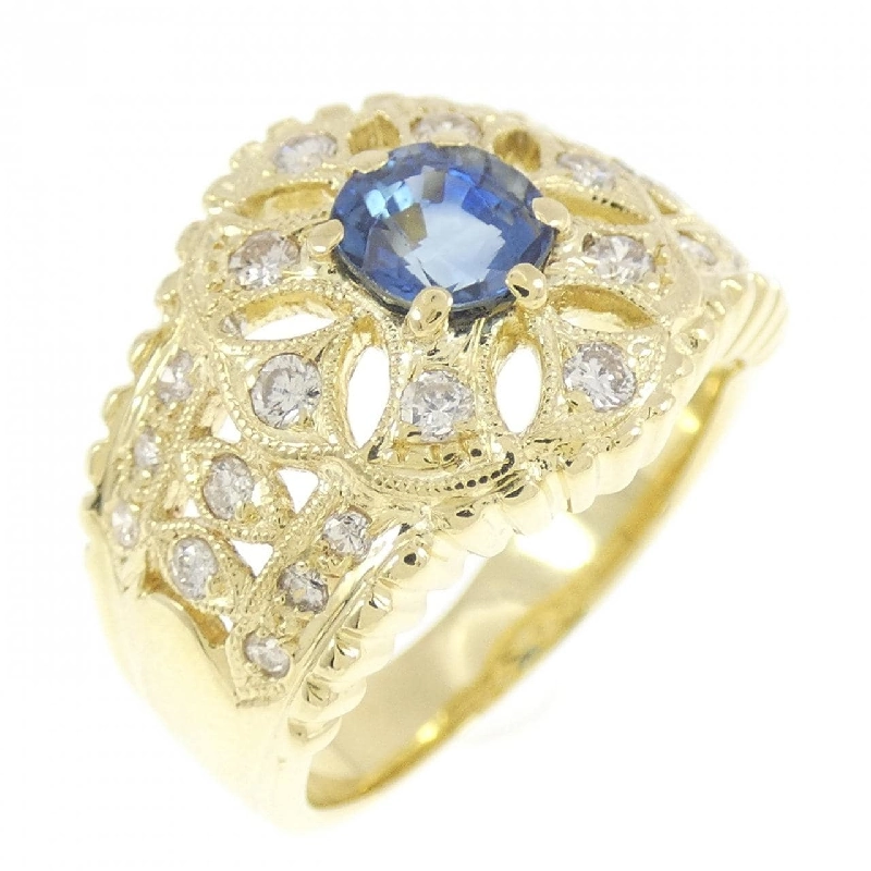 Nhẫn Sapphire K18YG 0.72CT 667616