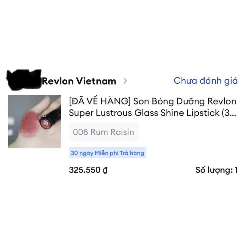 Son dưỡng môi có màu - Revlon - màu 008 Rum Raisin 992314