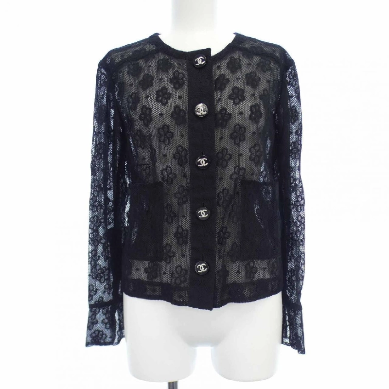 Áo khoác không cổ CHANEL 633282