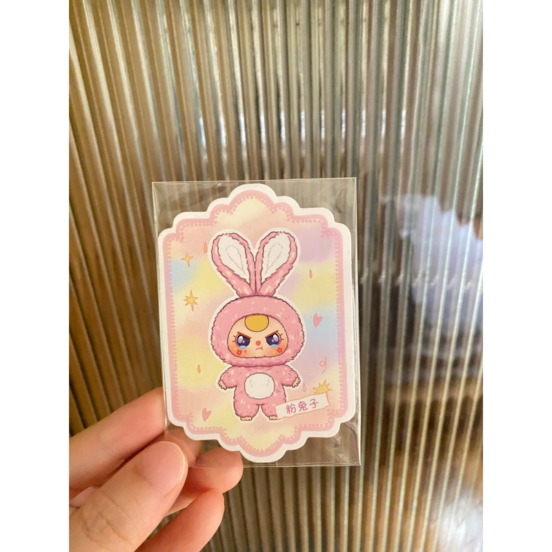 Macaron Hồng nhạt mắt đẹp rưng đầy đủ box túi đựng thẻ mới 464444