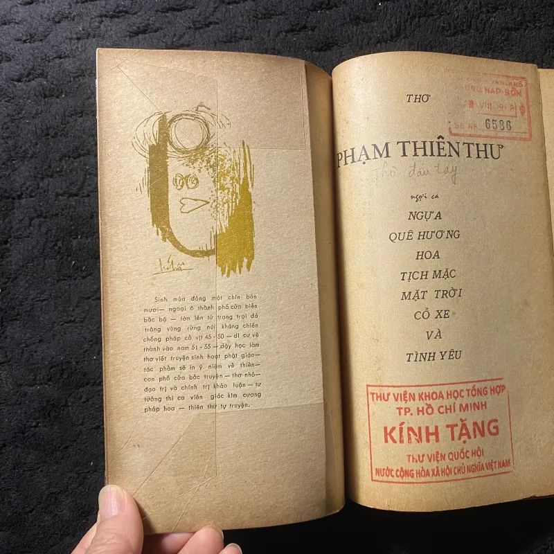 [ sách xưa] thơ Phạm Thiên Thư ( có chữ ký) 1037323