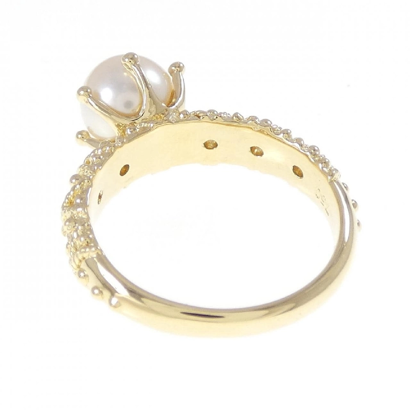 Nhẫn ngọc trai Akoya 750YG 7.4mm - Hàng hiệu Authentic 853625