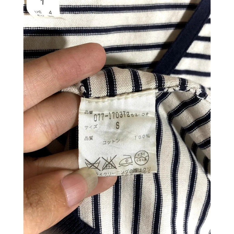 Áo Mongtoghi Hiệu Nhật Brand Human Woman , kẻ ngang chất mềm Size S M
  448587