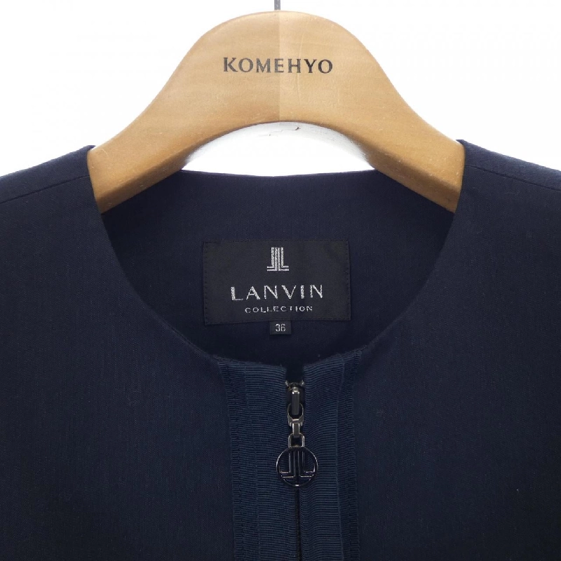 Bộ sưu tập LANVIN - Áo khoác không cổ - Hàng hiệu Authentic 823880