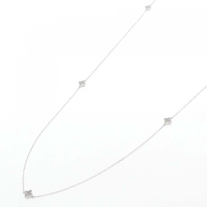 K18WG Hoa Kim Cương Dây Chuyền 0.50CT - Hàng hiệu Chính hãng 848540