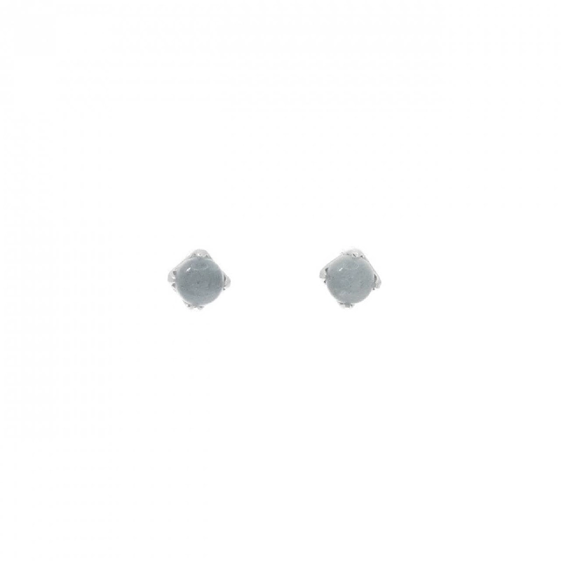 K18WG Aquamarine Cat's Eye Bông tai - Hàng hiệu Chính hãng 866525