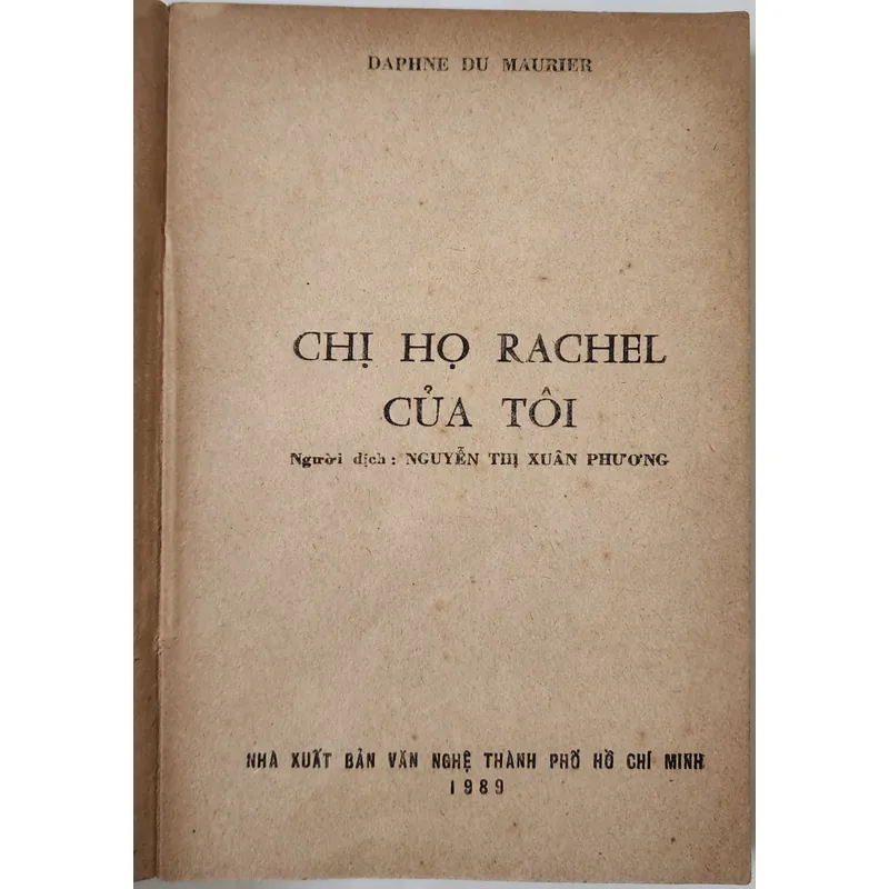 Tiểu thuyết CHỊ HỌ RACHEL CỦA TÔI - Daphne Du Maurier (in 1989) 714604