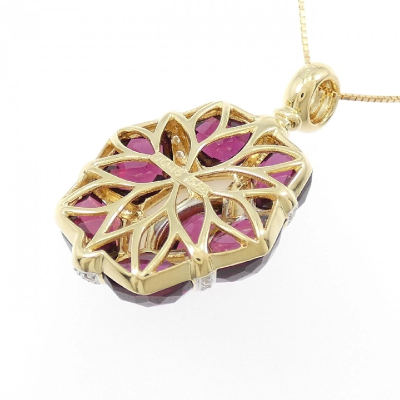 K18YG/K18WG Mặt dây chuyền đá màu - Hàng hiệu Authentic 859860