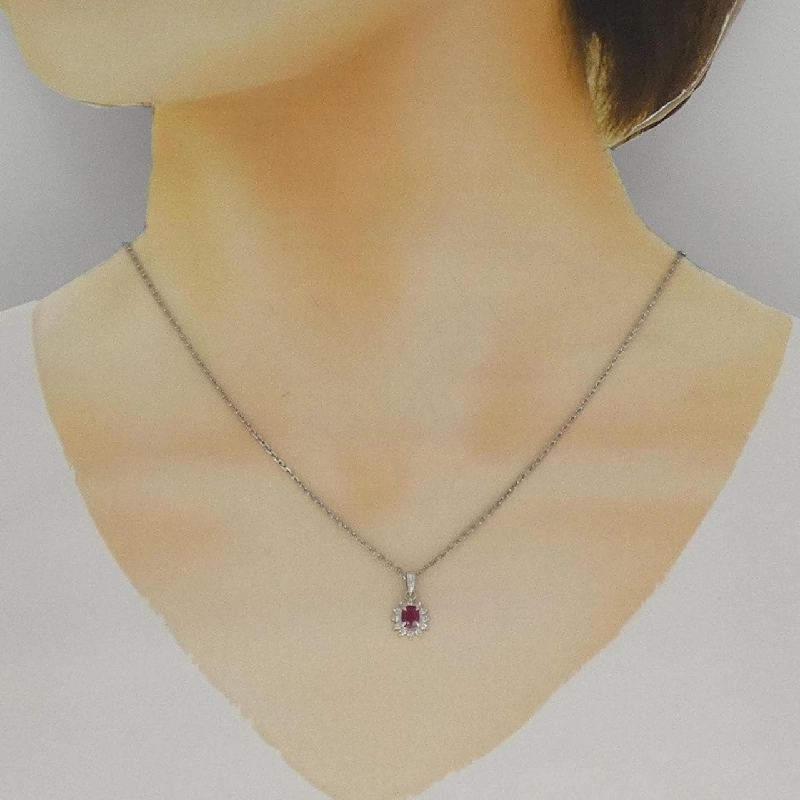 Dây chuyền ruby PT900 0.48CT - Hàng hiệu Chính hãng 855785