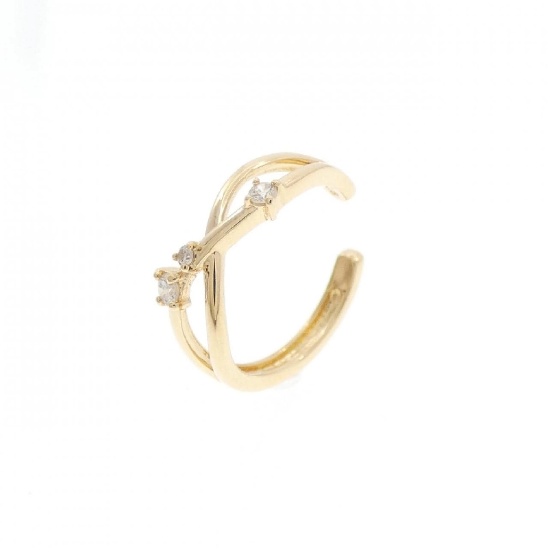 K18YG Bông tai kim cương một bên - Hàng hiệu Authentic 873329