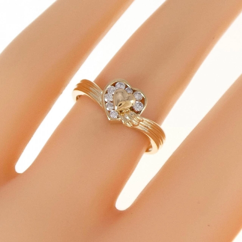 Nhẫn kim cương hình trái tim K18YG 0.13CT 673239