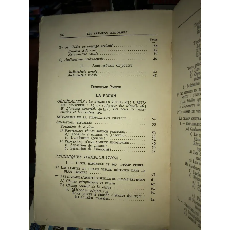 LES EXAMENS SENSORIELS - LEPSYCHOLOGUE - Maurice COUMÉTOU 798919