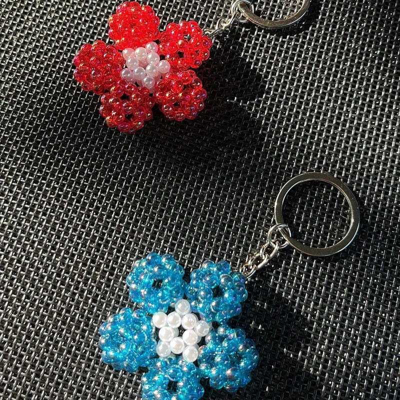 Móc khoá cườm xà cừ hình Hoa 975819