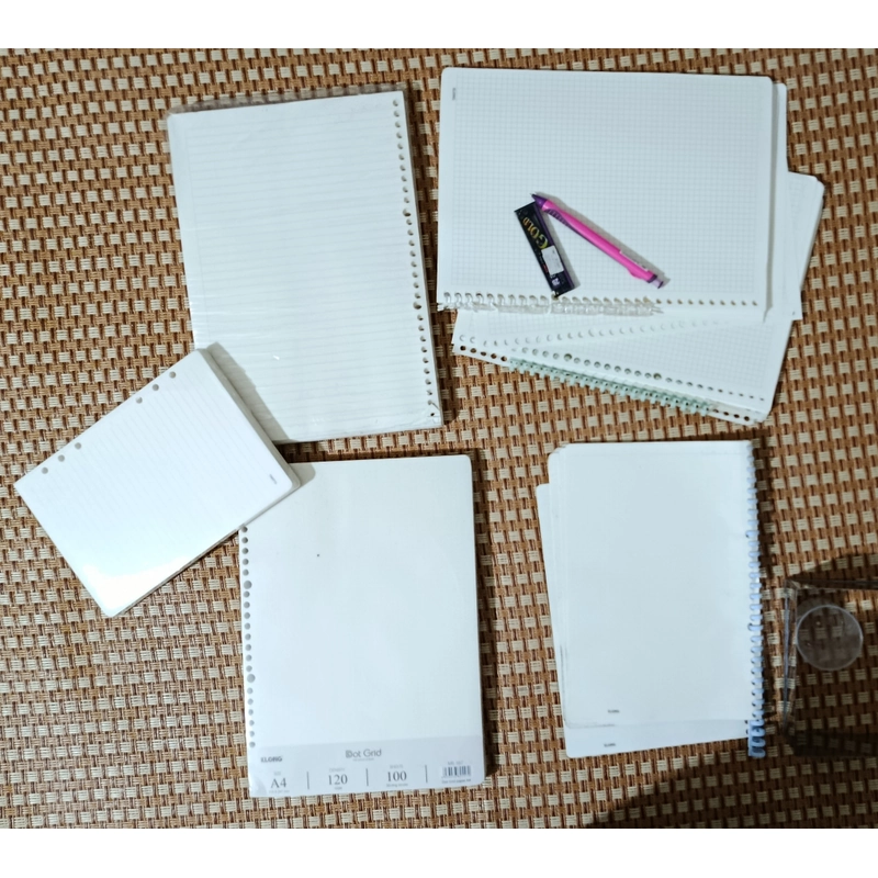 [TẶNG] Giấy kẻ đục lỗ KLONG A4 tầm 200 tờ và bút chì kim 547243