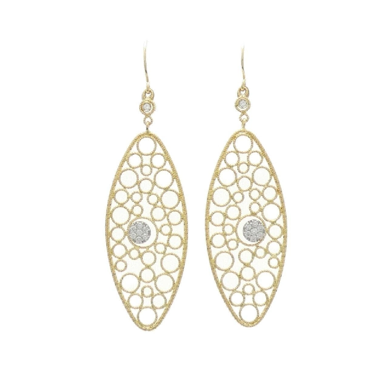 Bông tai kim cương 750YG/750WG - Hàng hiệu Authentic 870175