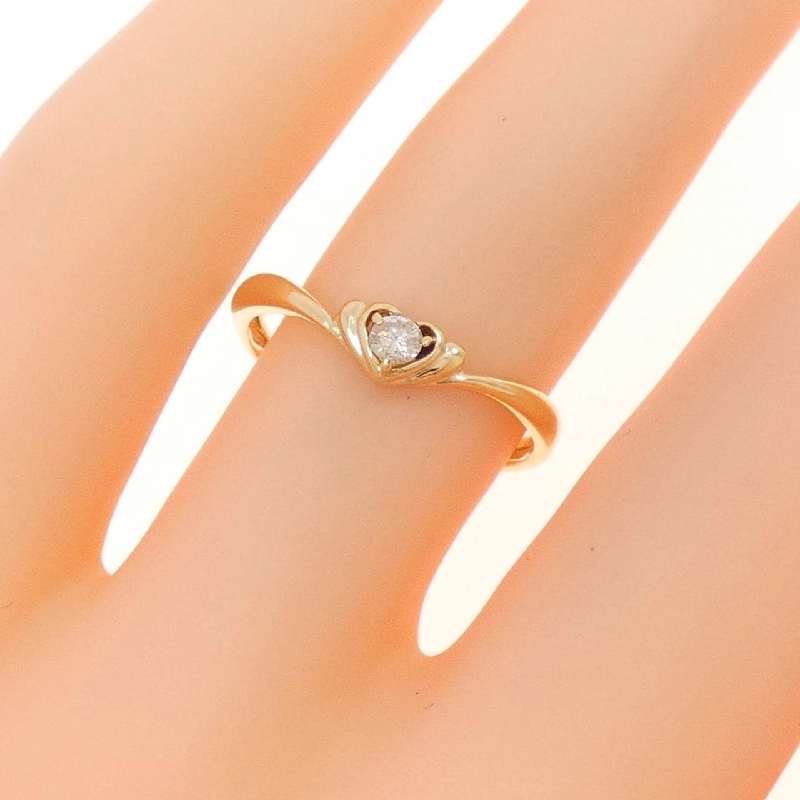 Nhẫn kim cương hình trái tim K18YG 0.06CT 672021