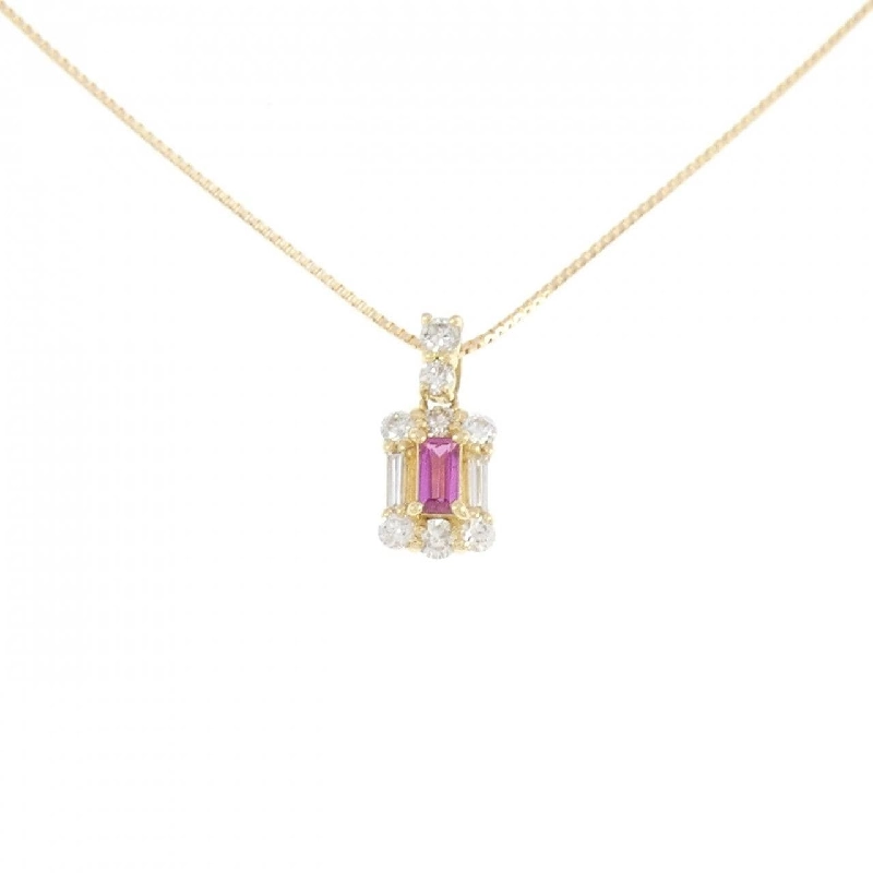Dây chuyền ruby K18YG 0.12CT - Hàng hiệu chính hãng 868529