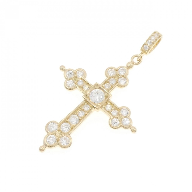 K14YG Cross Cubic Pendant - Hàng hiệu Authentic 864336