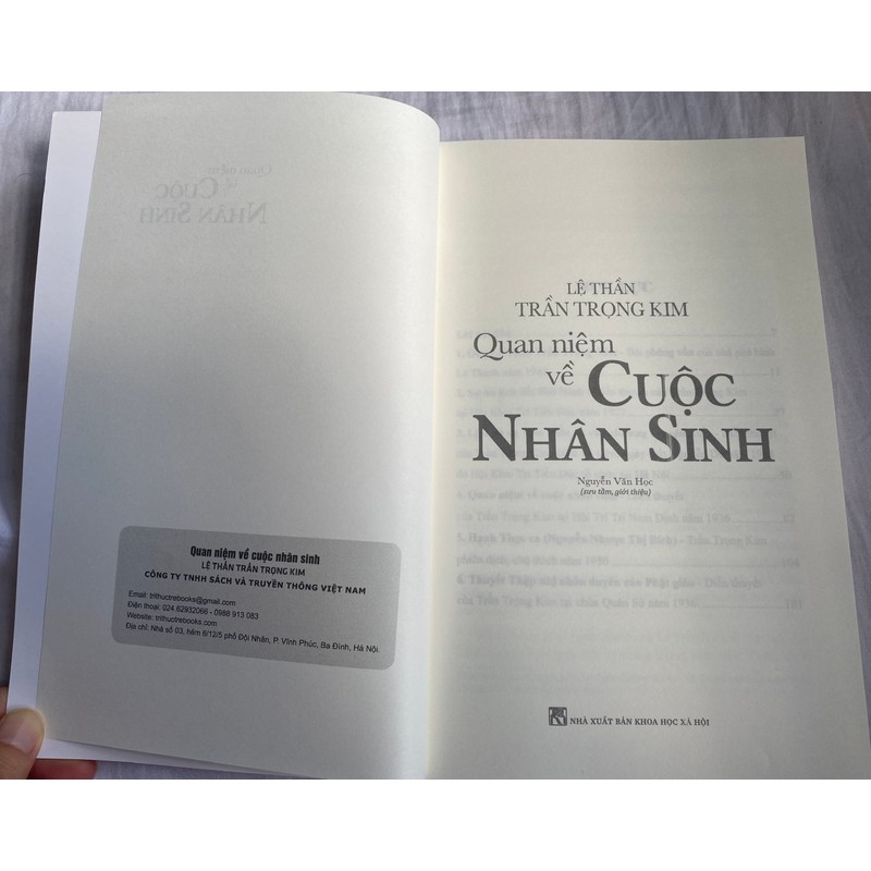 SÁCH LỆ THẦN TRẦN TRỌNG KIM: QUAN NIỆM VỀ CUỘC NHÂN SINH - MẤT TỜ COVER 163796