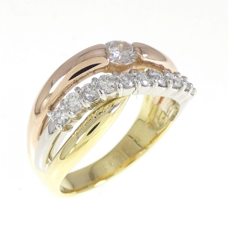 Nhẫn kim cương K18YG/PT900/K18PG 0.20CT 670419