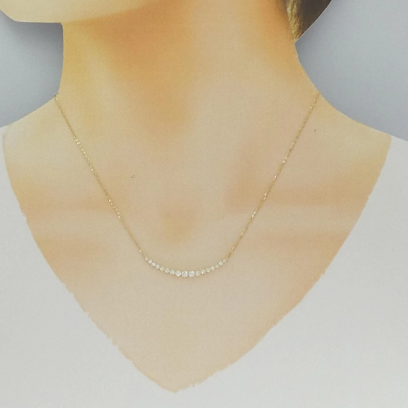 K18YG Dây chuyền kim cương 0.50CT - Hàng hiệu Chính hãng 864101