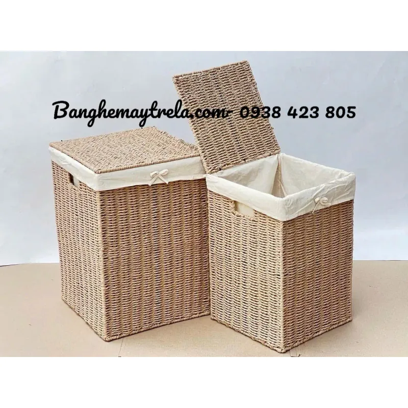 Giỏ đựng đồ mây tự nhiên phòng ngủ 599196