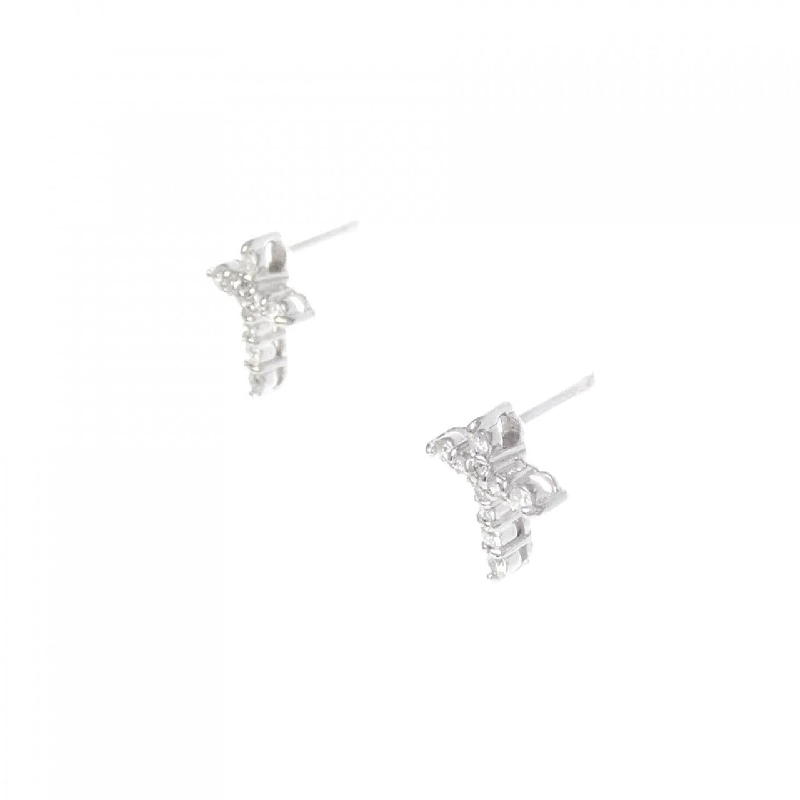 K18WG Bông tai kim cương chéo 0.20CT - Hàng hiệu chính hãng 875279