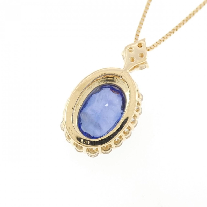 K18YG Sapphire Necklace 3.111CT Madagascar - Hàng hiệu Authentic 862843